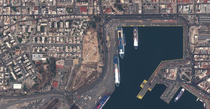 The image of Piraeus, Greece acquired with TripleSat-1 on 1 February 2023. The image of Piraeus, Greece acquired with TripleSat-1 on 1 February 2023.