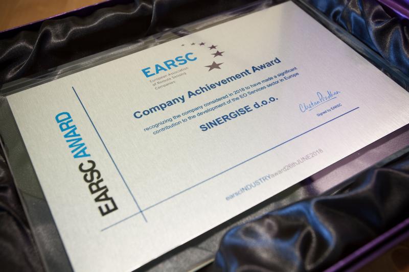 EARSC Company Achievement Award goes to Sinergise EARSC Company Achievement Award 2018