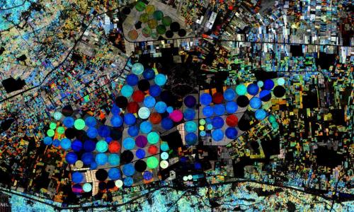 Crop maturity based on the multi-temporal processing (image by Pierre Markuse).